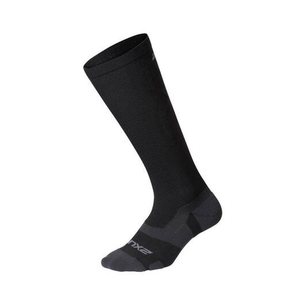 2XU Vectr Light Cushion Full Length Compression Socks - Black/Titanium