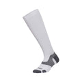 2XU Vectr Light Cushion Full Length Compression Socks - White/Grey