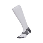 2XU Vectr Light Cushion Full Length Compression Socks - White/Grey
