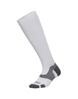 2XU Vectr Light Cushion Full Length Compression Socks - White/Grey