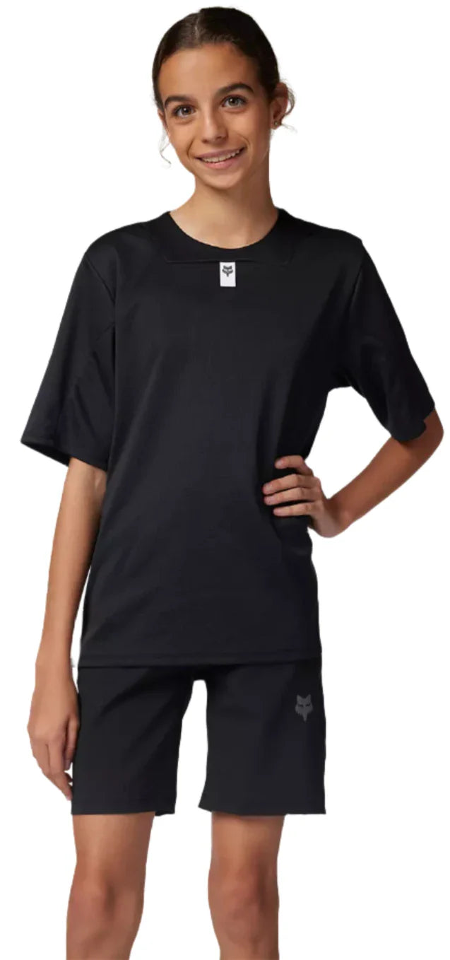 Fox Yth Defend SS Jersey FRONT FACING MODEL