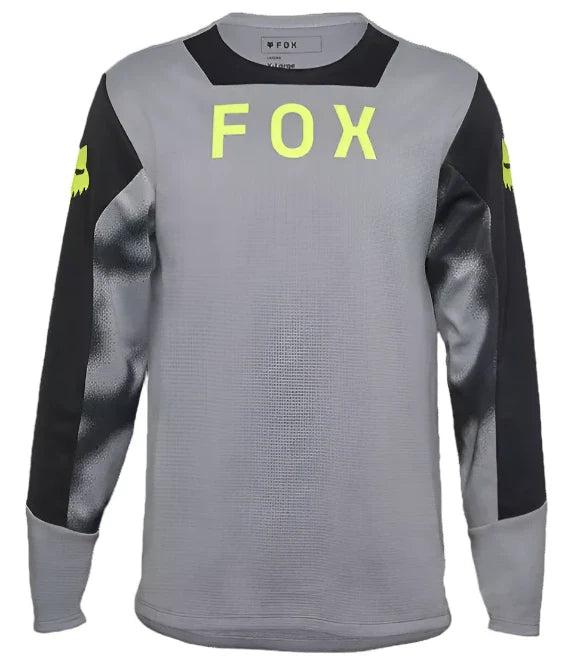 FOX YOUTH DEFEND LS JERSEY TAUNT -  STEEL GREY FRONT