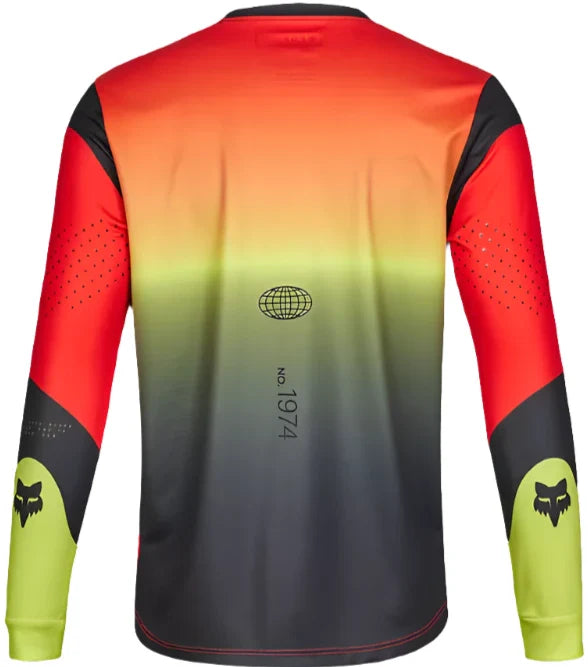 Fox YOUTH RANGER LS JERSEY REVISE - Red/ Yellow BACK