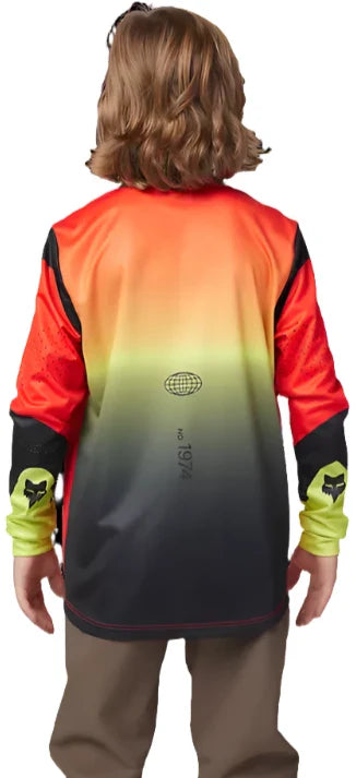 Fox YOUTH RANGER LS JERSEY REVISE - Red/ Yellow BACK FACING MODEL