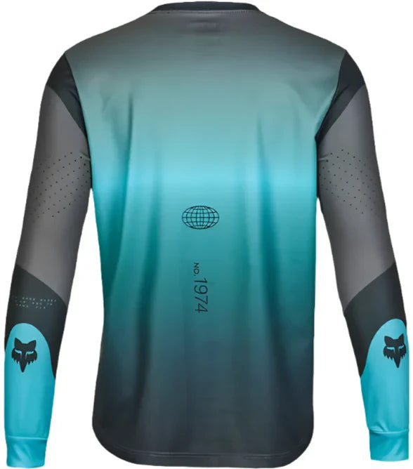 Fox YOUTH RANGER LS JERSEY REVISE - Teal BACK