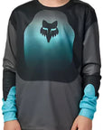 Fox YOUTH RANGER LS JERSEY REVISE - Teal FRONT FACING MODEL