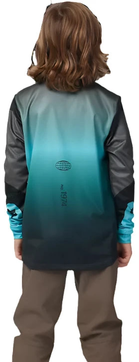 Fox YOUTH RANGER LS JERSEY REVISE - Teal ACK FACING MODEL