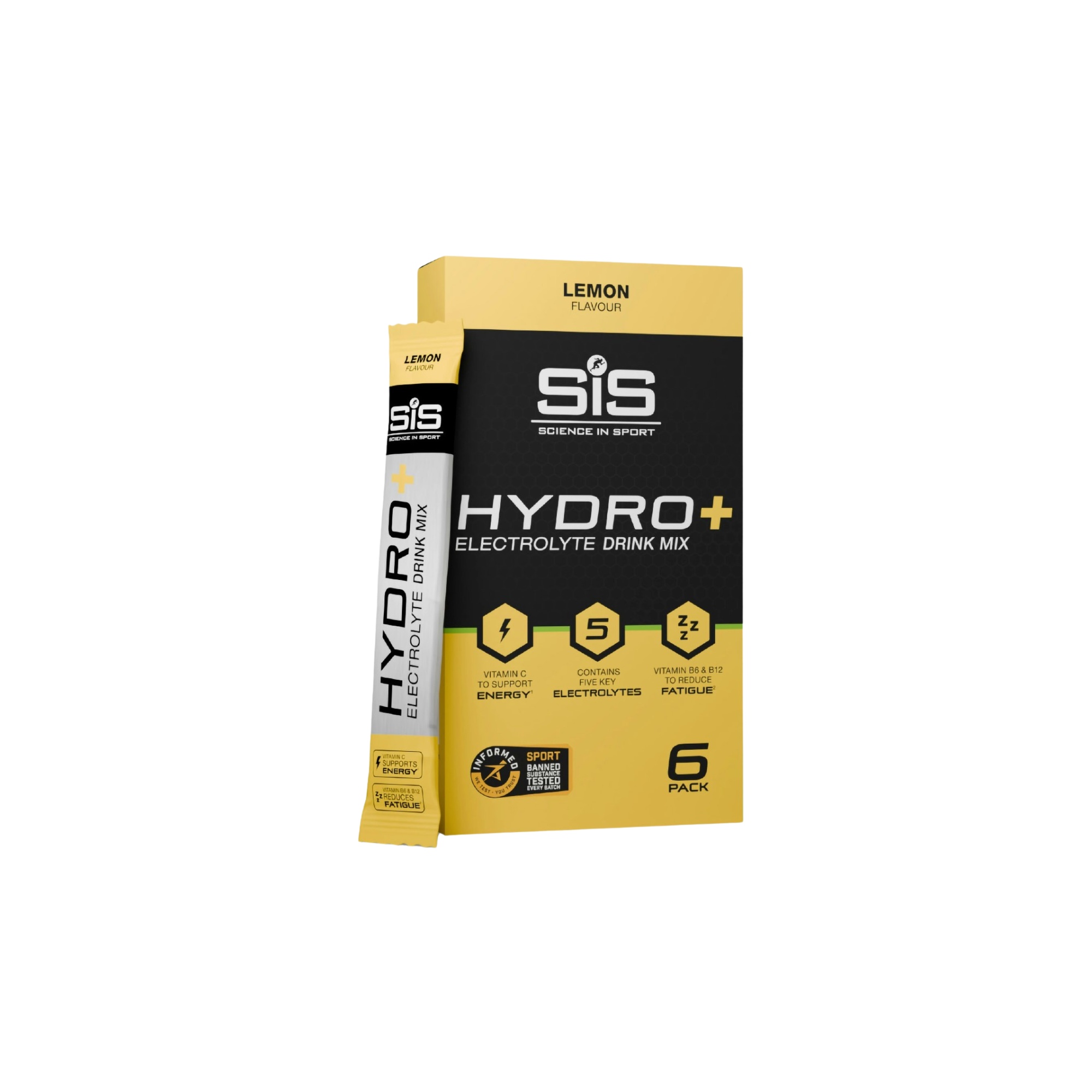 SIS HYDRO+ 电解质饮料混合物 - 柠檬味（6 盒）