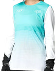 Fox WOMENS FLEXAIR LS JERSEY - Teal Front Facing Model Left