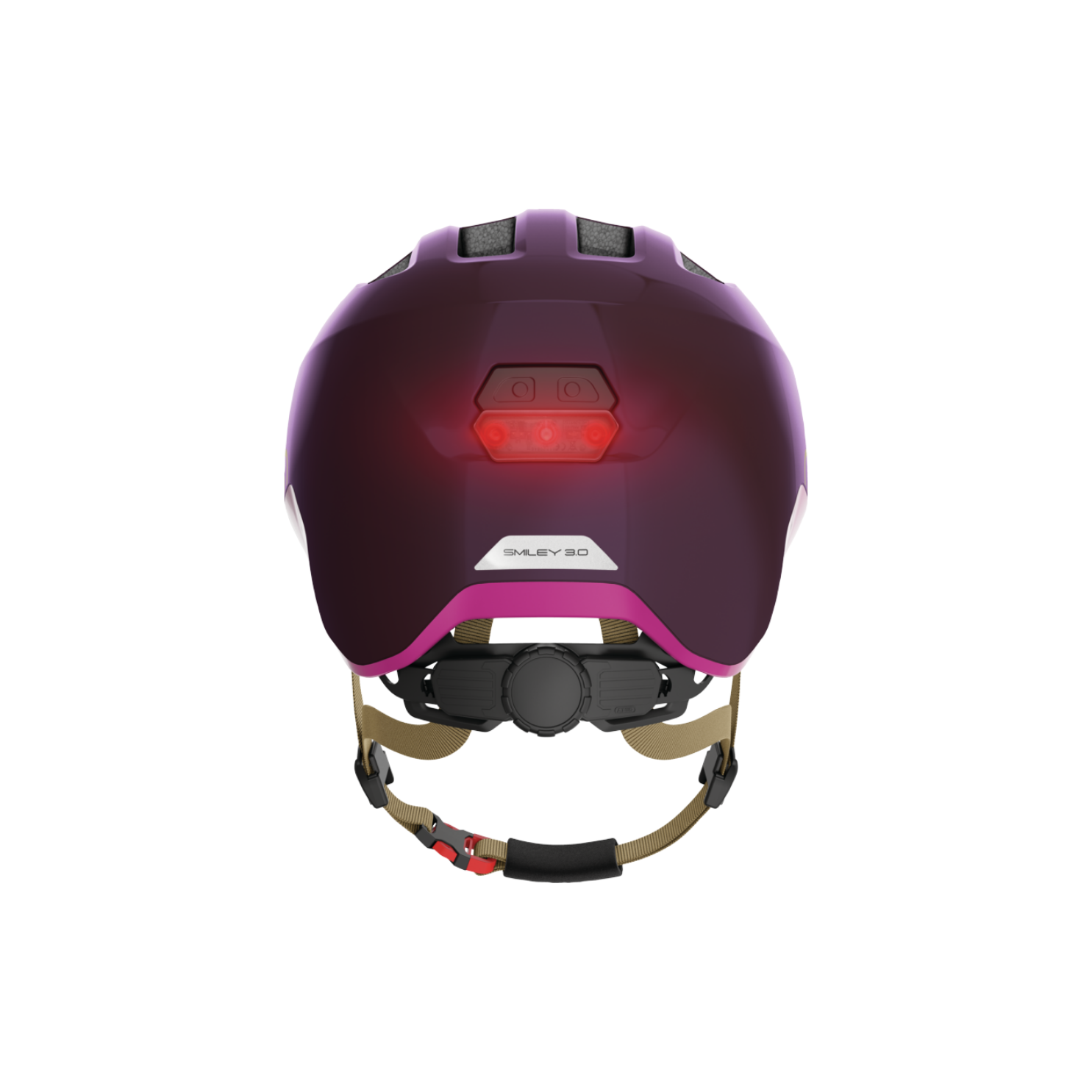 ABUS Smiley 3.0 ACE LED Kids Helmet - Royal Purple