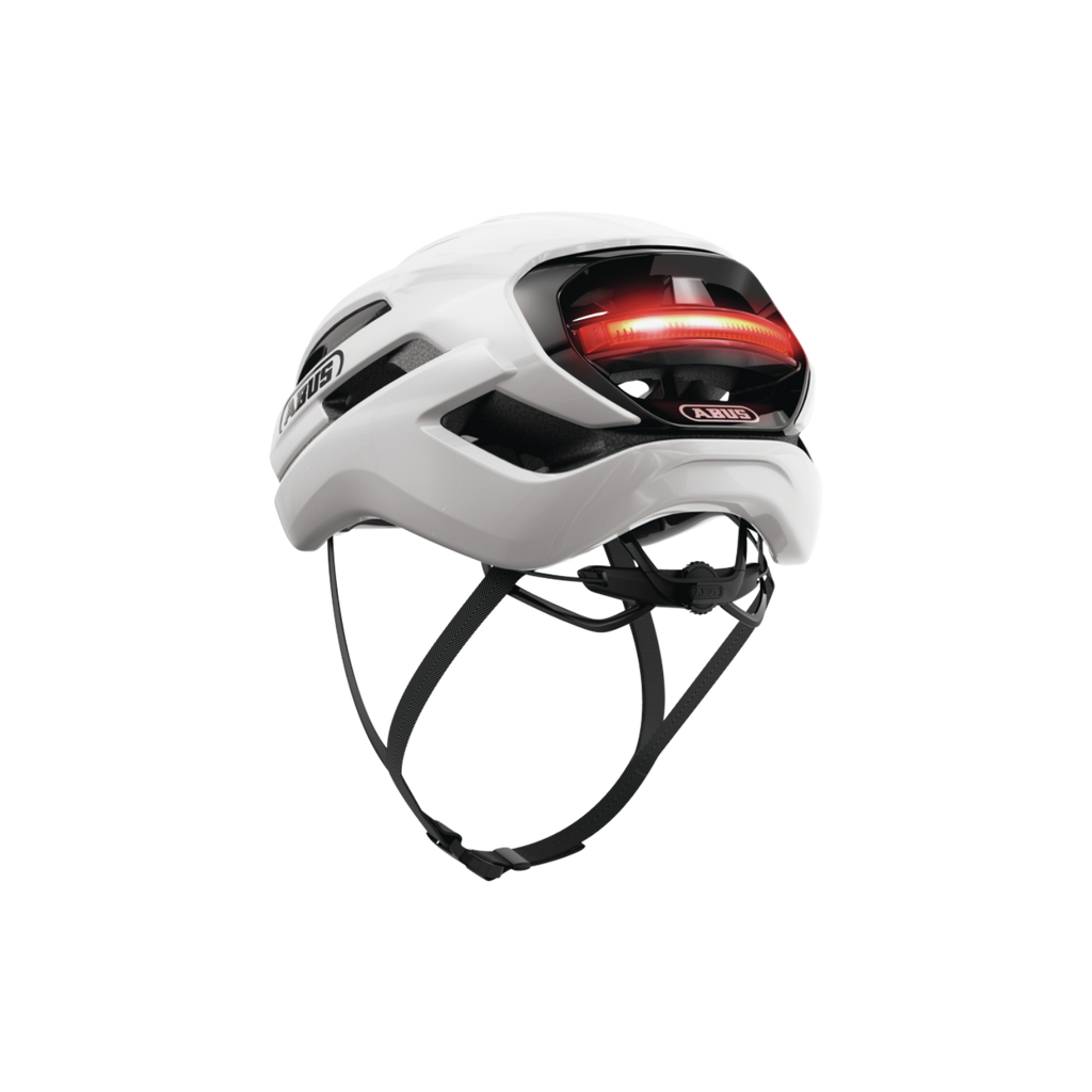ABUS Taipan LED Gravel Helmet - Shiny White