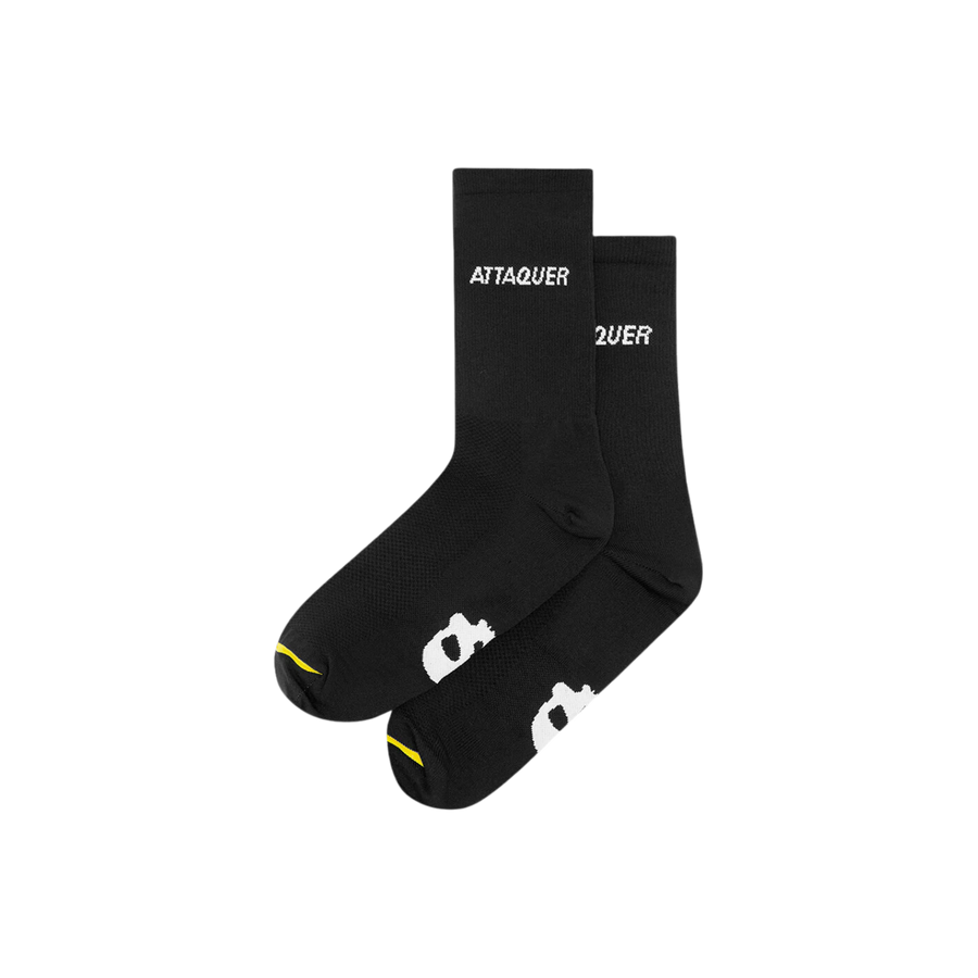 Attaquer All Day Sock Side Logo - Black