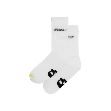 Attaquer All Day Sock Side Logo - White