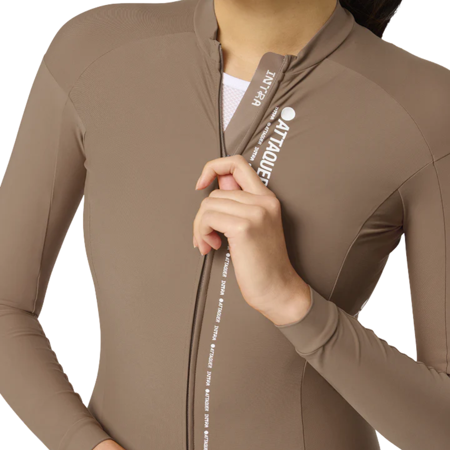 Attaquer Intra Womens Winter Long Sleeve Jersey - Taupe
