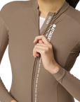 Attaquer Intra Womens Winter Long Sleeve Jersey - Taupe