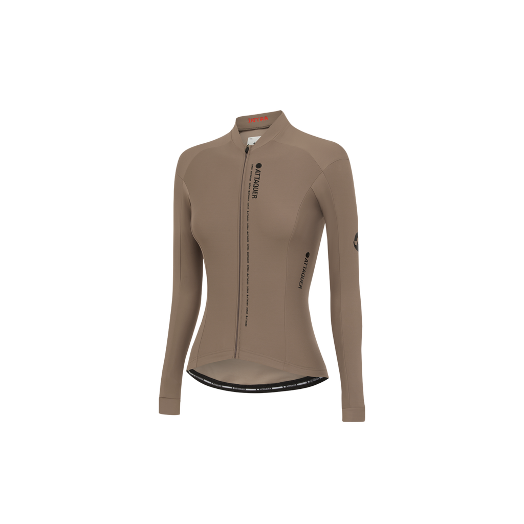 Attaquer Intra Womens Winter Long Sleeve Jersey - Taupe