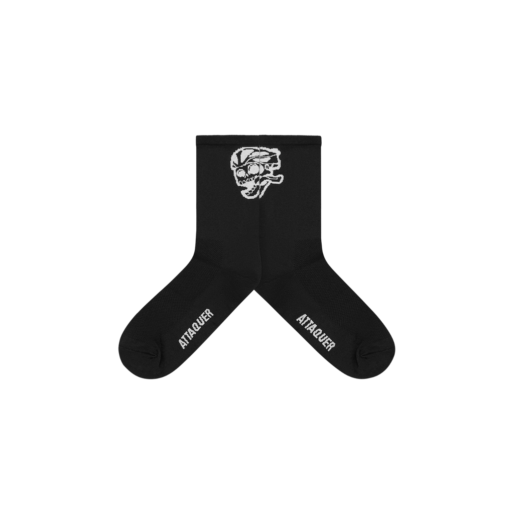 Attaquer Skull Logo Socks - Black
