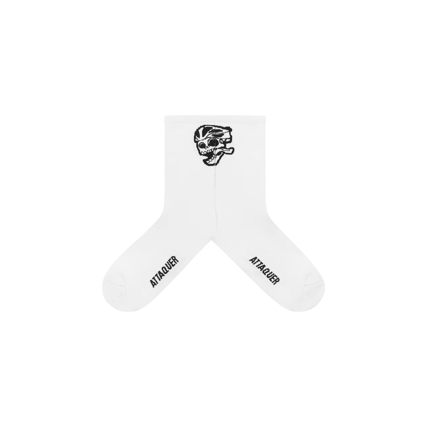 Attaquer Skull Logo Socks - White