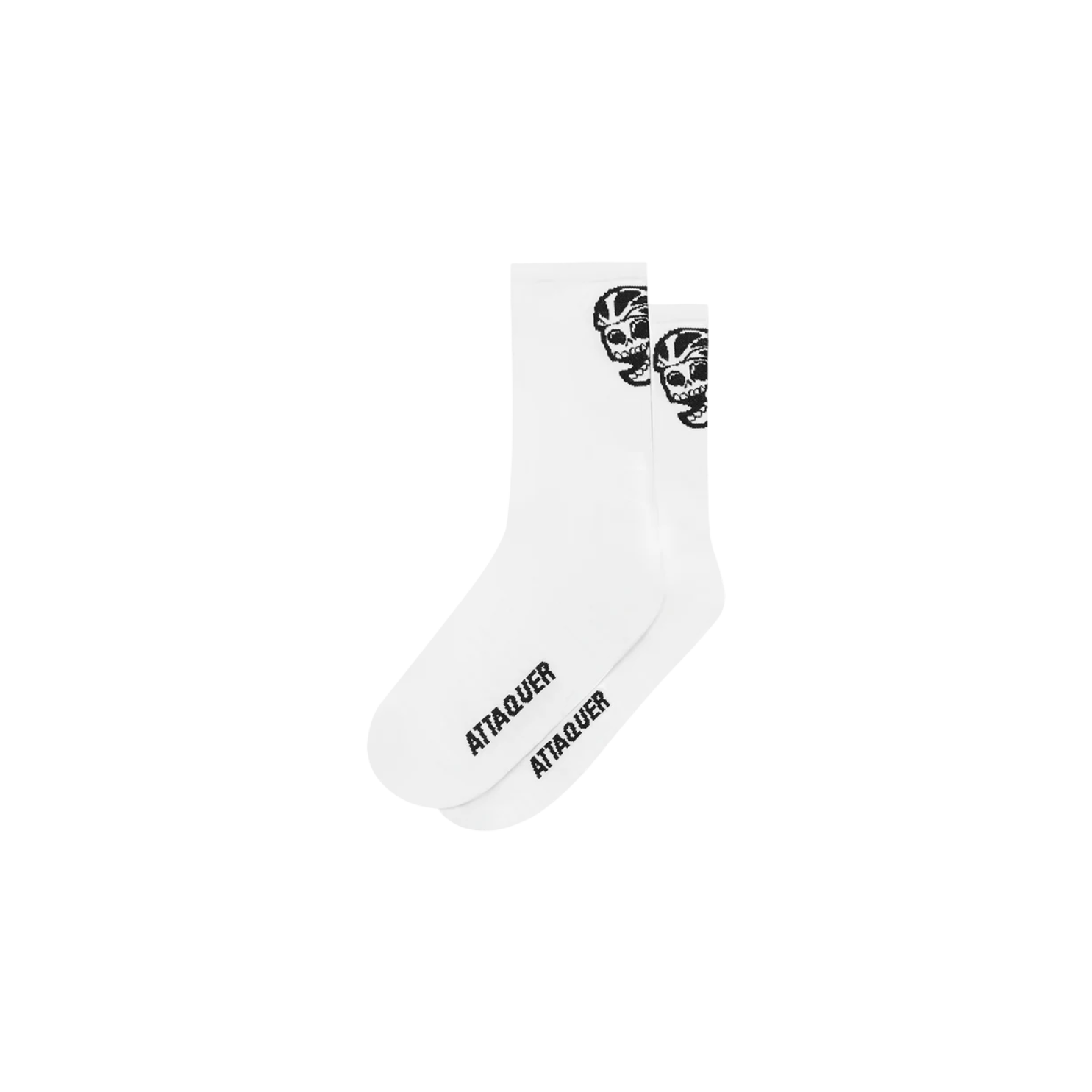 Attaquer Skull Logo Socks - White