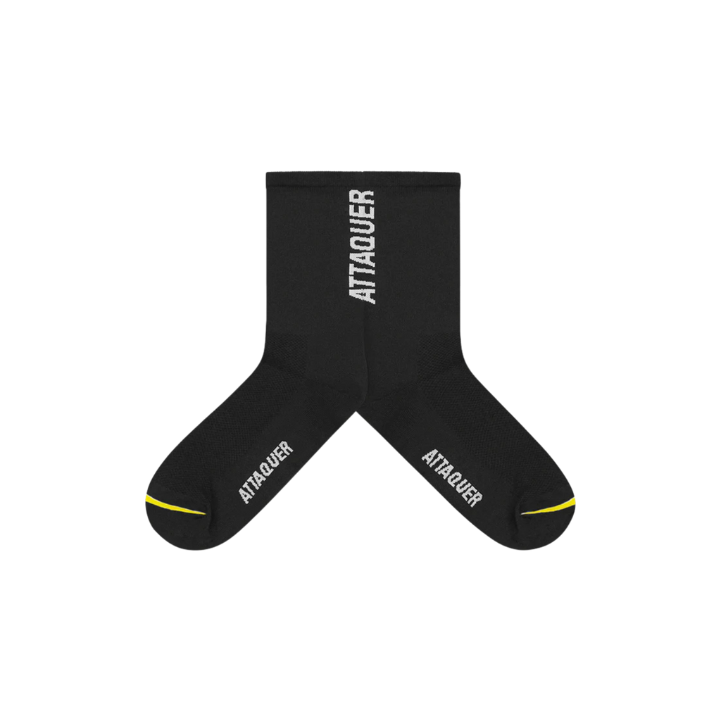 Attaquer Vertical Logo Socks - Black