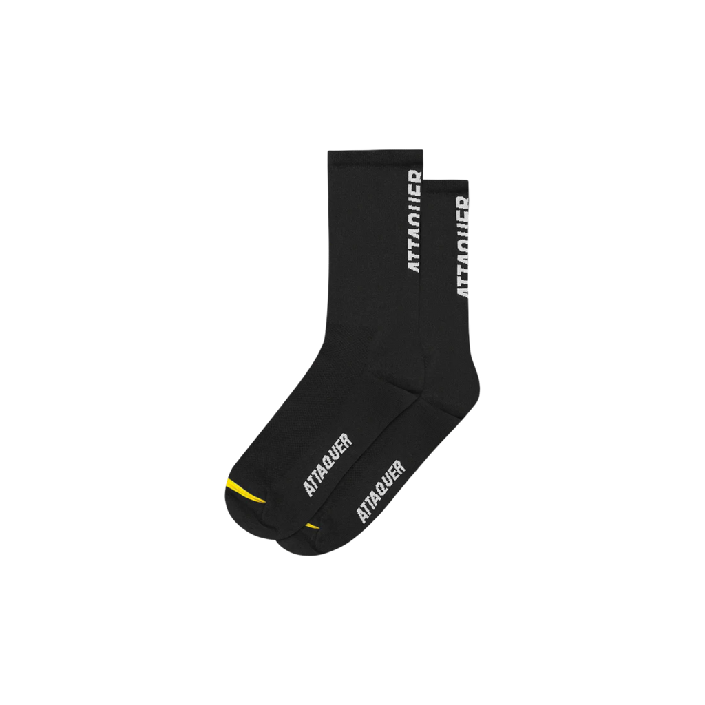Attaquer Vertical Logo Socks - Black