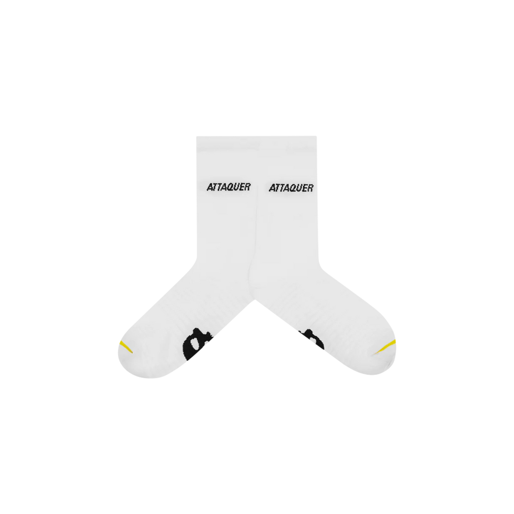 Attaquer All Day Sock Side Logo - White