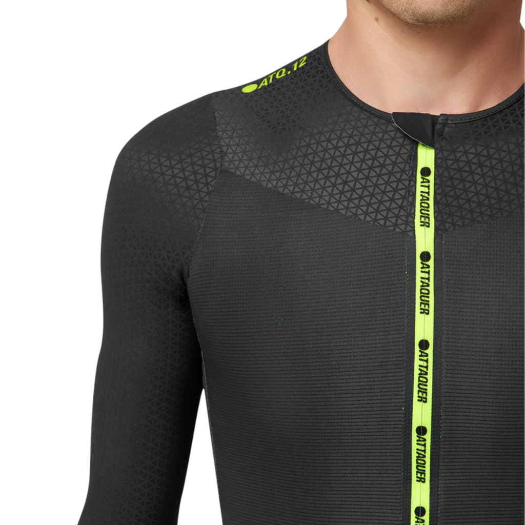Attaquer ULTRA+ Aero Long Sleeved Jersey - Anthracite/Acid Lime
