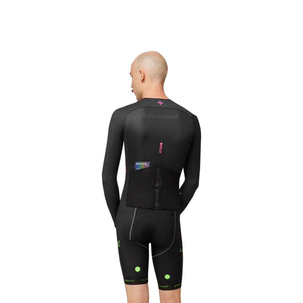 Attaquer ULTRA+ Aero Long Sleeved Jersey - Black/Neon Pink