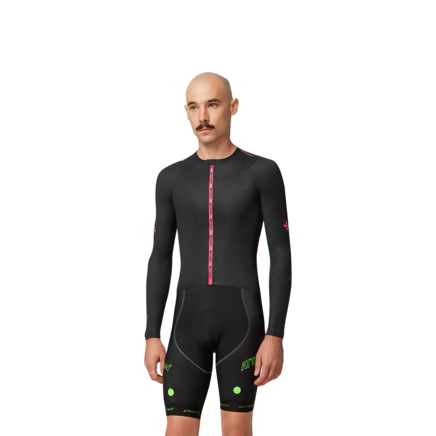 Attaquer ULTRA+ Aero Long Sleeved Jersey - Black/Neon Pink