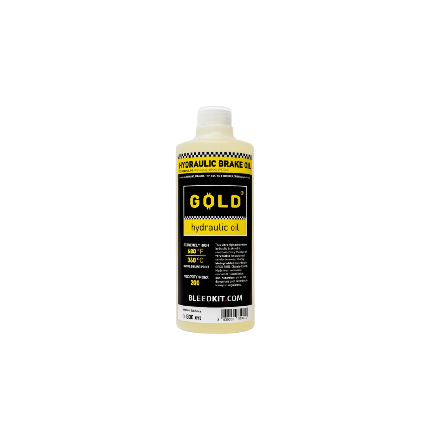 BLEEDKIT.COM MO-22555 GOLD Mineral Hydraulic Oil 500 ml