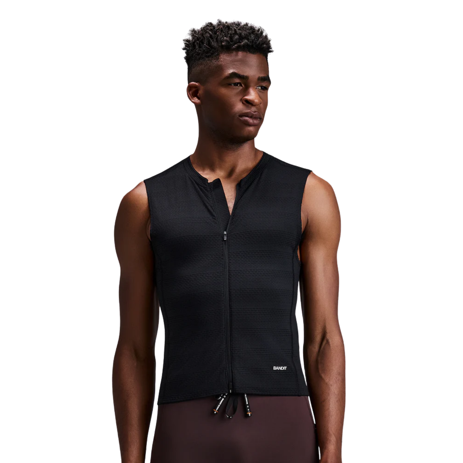 Bandit Running AirKnit™ Distance Sleeveless Zip - Black