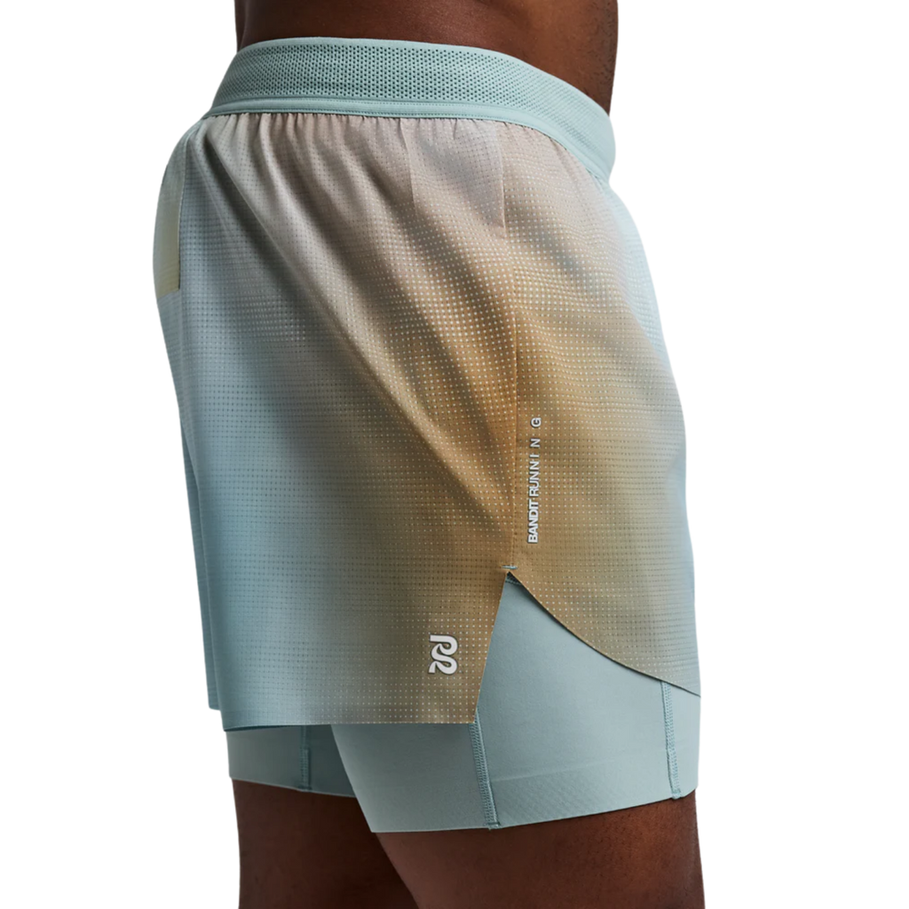 Bandit Running CoolGrid™ 2-in-1 Run Short - Lagoon Multi