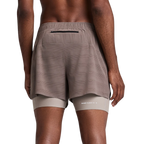 Bandit Running CoolGrid™ 2-in-1 Run Shorts - Cocoa