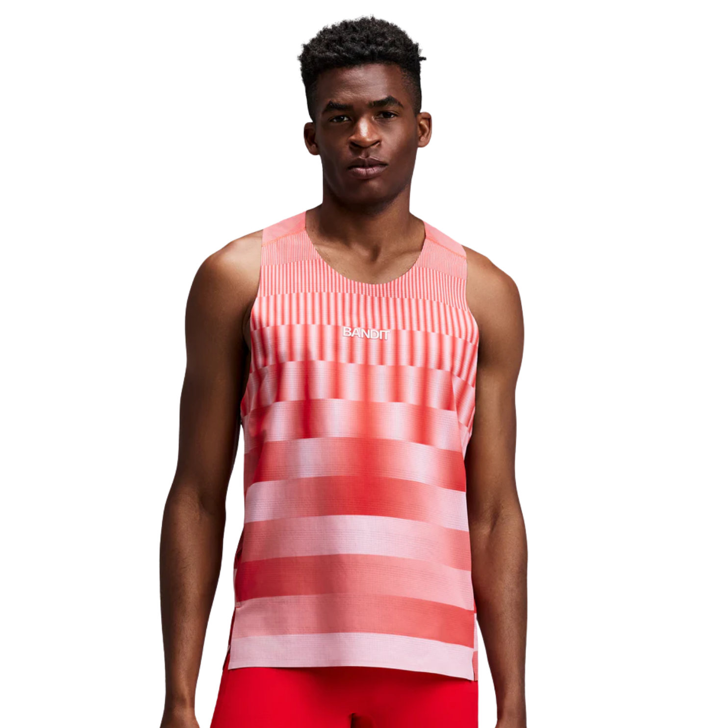 Bandit Running CoolGrid™ Training Singlet with Flopack™ - Growing Grid/Poppy