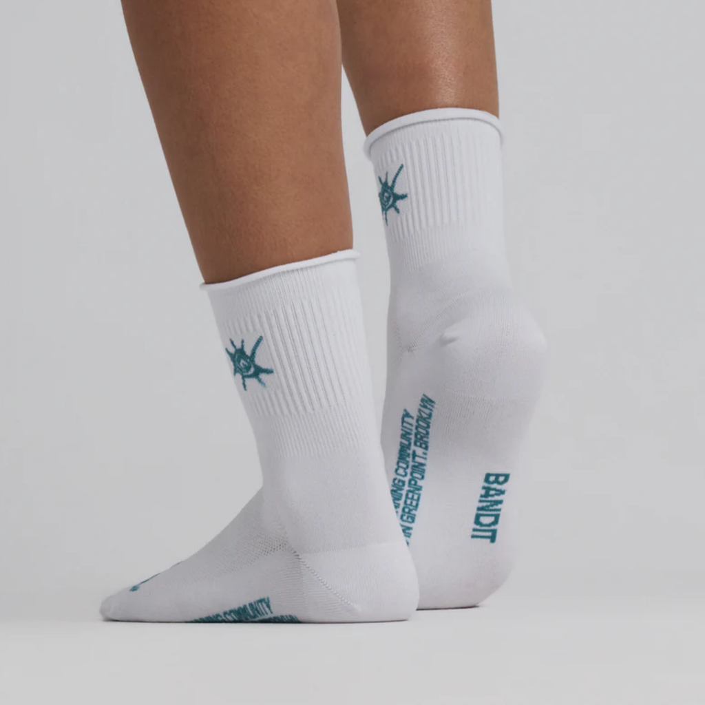 Bandit Running Lite Run™ Ribbed Quarter Socks - Tranquil Blue - 2 Pack