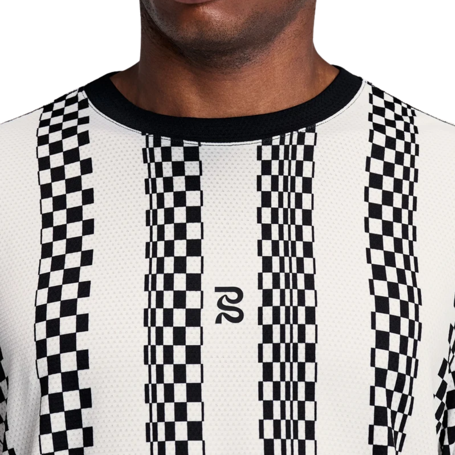 Bandit Running Men's Micromesh™ Long Sleeve - Checkerboard Stripe