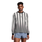 Bandit Running Men's Micromesh™ Long Sleeve - Checkerboard Stripe