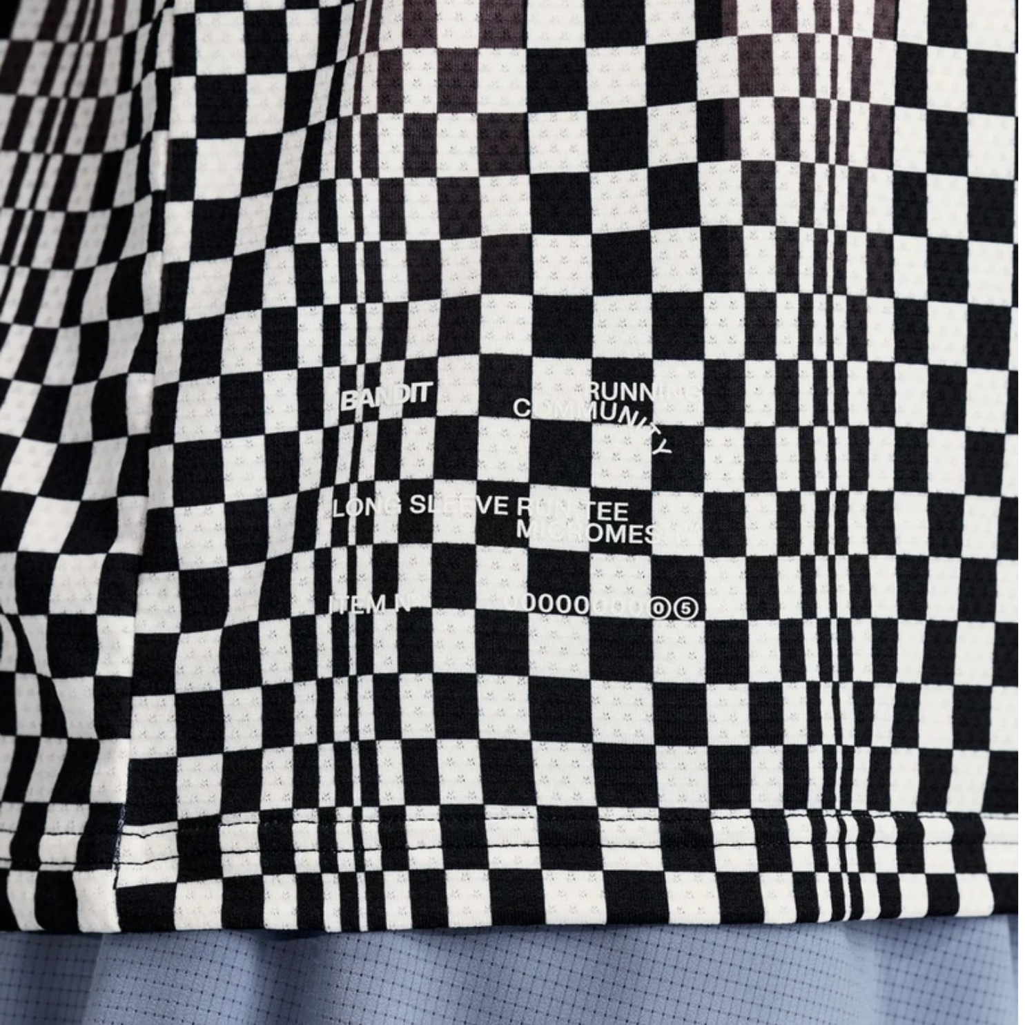 Bandit Running Men's Micromesh™ Long Sleeve - Checkerboard Stripe