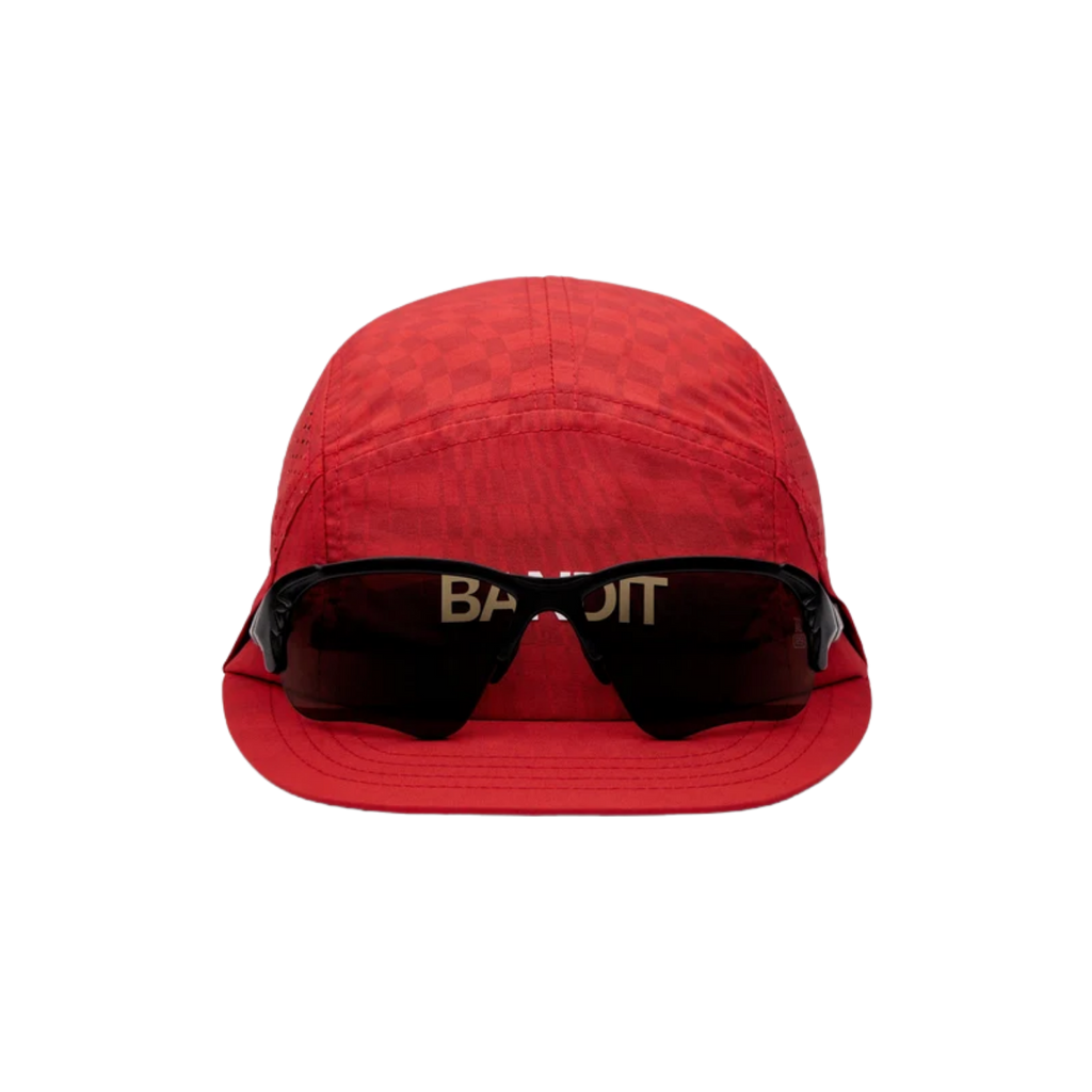 Bandit Running Nylon Run Hat with Sunglasses Holder - Oxide Red/Signal Red