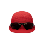 Bandit Running Nylon Run Hat with Sunglasses Holder - Oxide Red/Signal Red