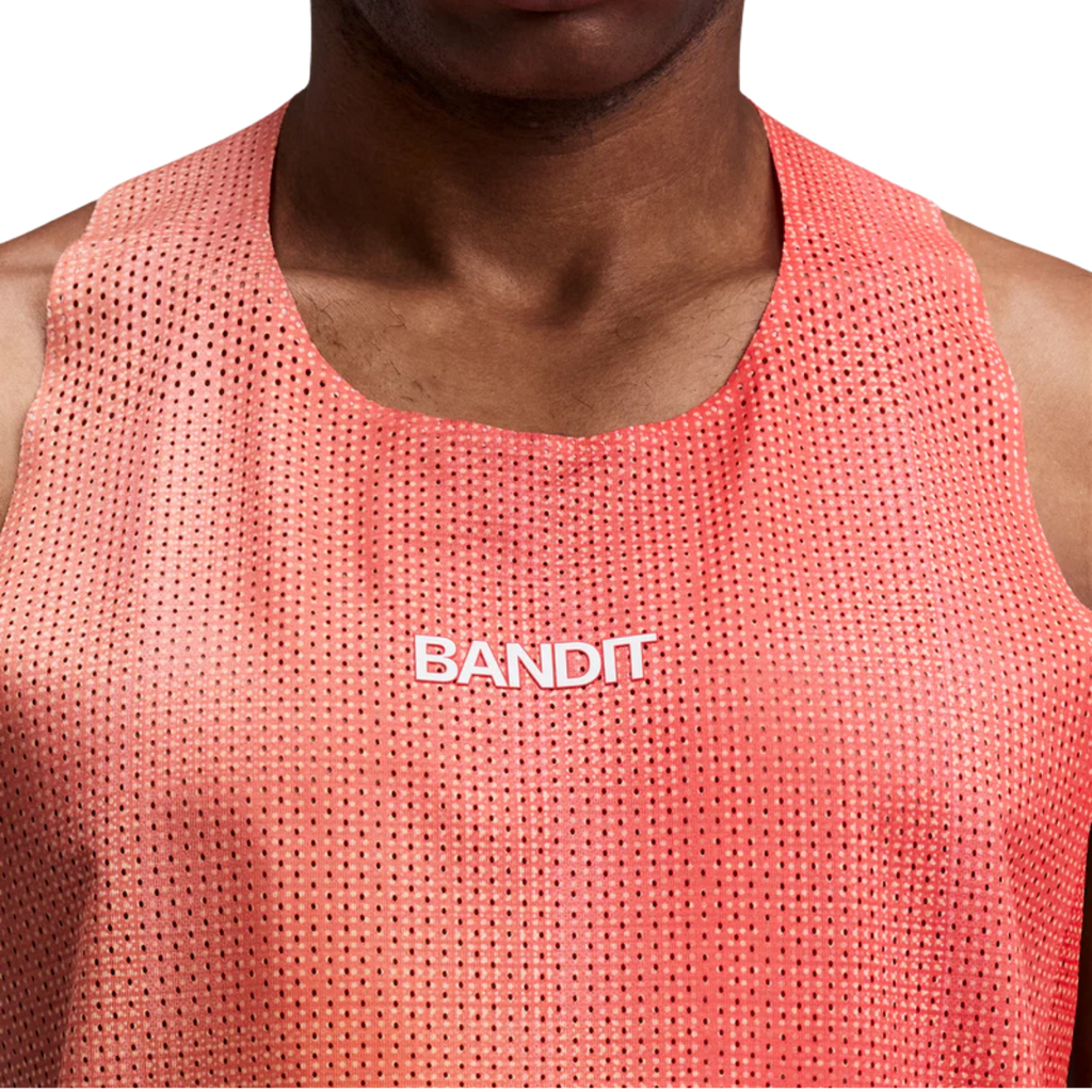Bandit Running Shredder™ Race Singlet with Flopack™ - Linear Gradient/Poppy Copal