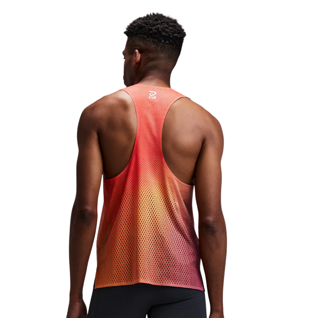 Bandit Running Shredder™ Race Singlet with Flopack™ - Linear Gradient/Poppy Copal