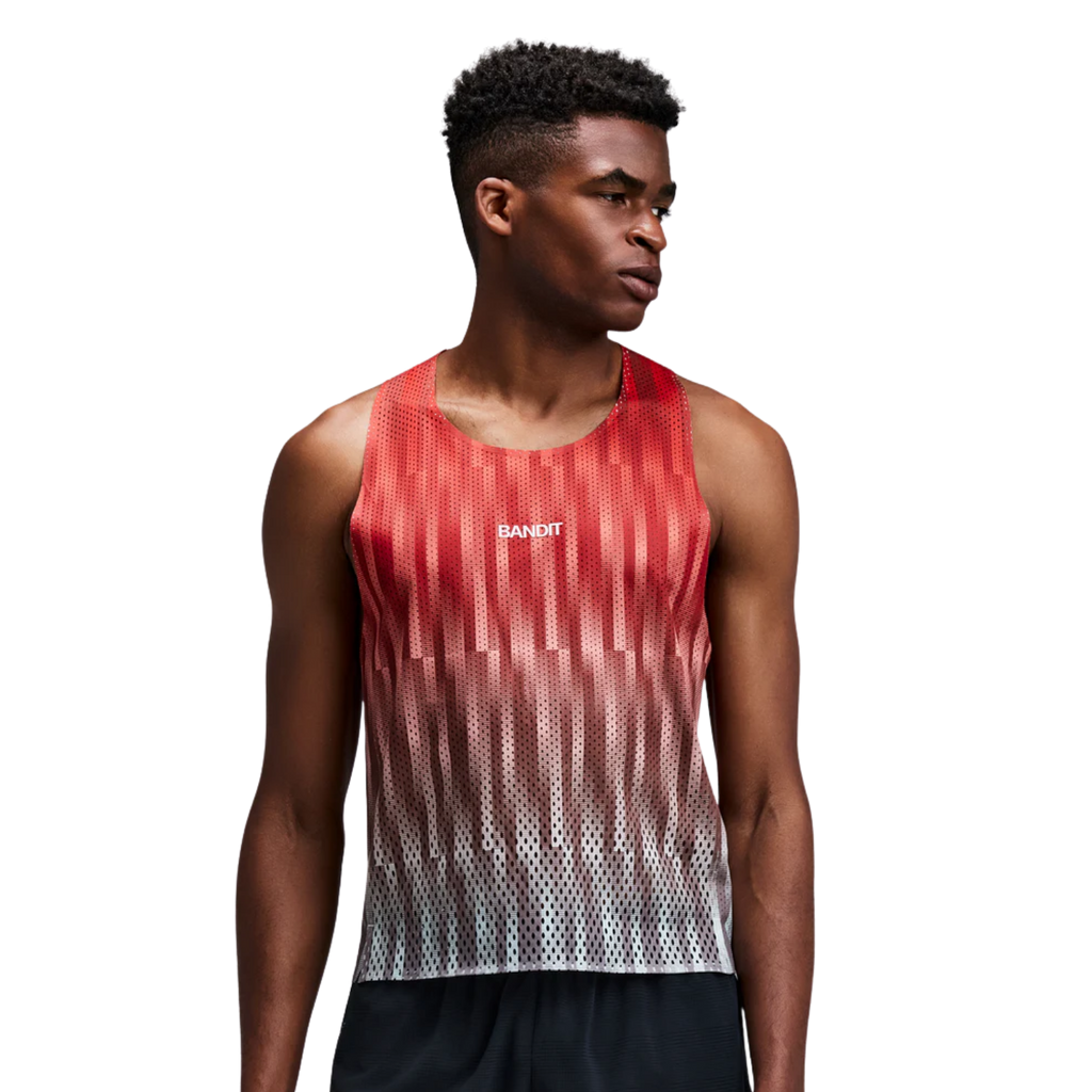 Bandit Running Shredder™ Shorty Race Singlet - Uneven Gradient/Poppy