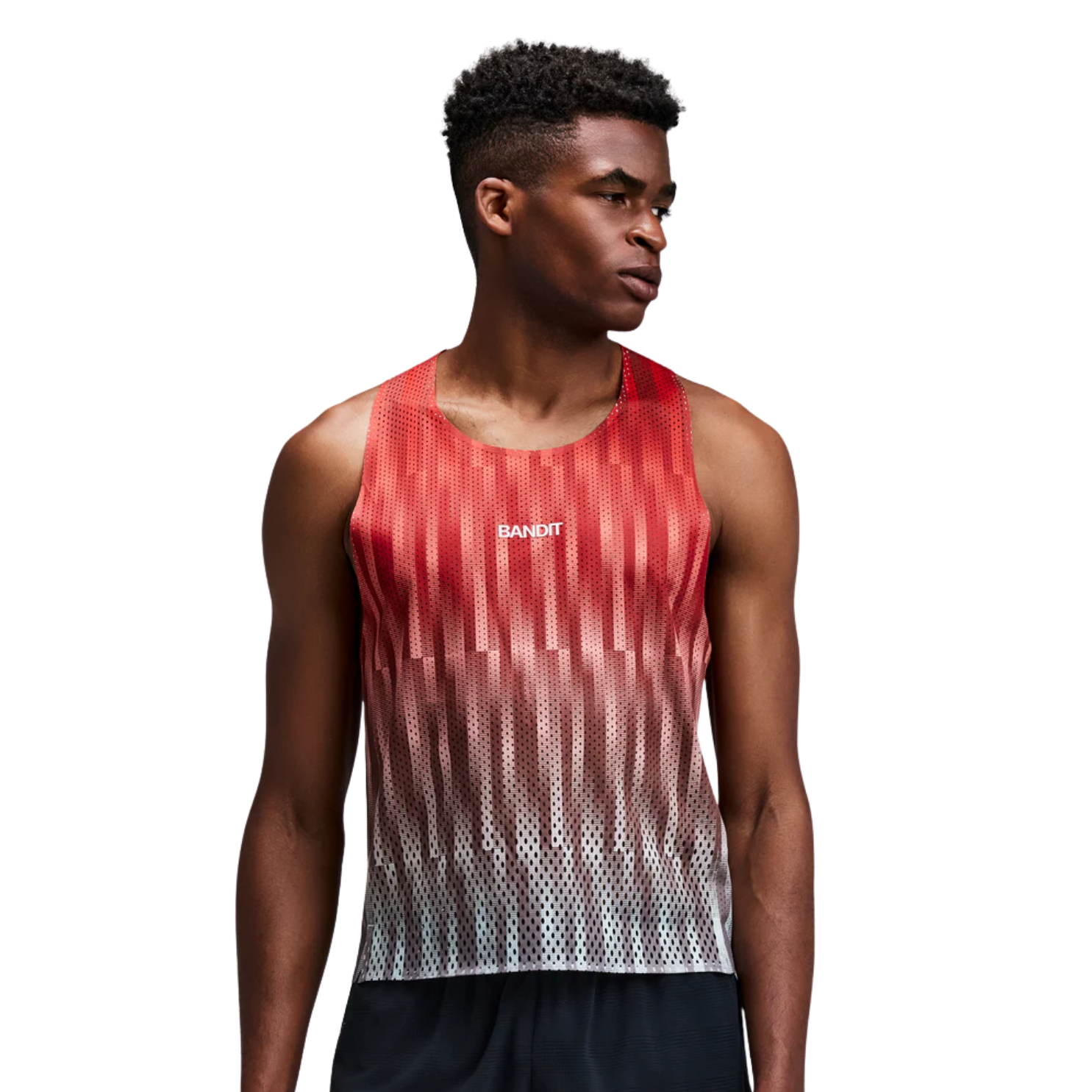 Bandit Running Shredder™ Shorty Race Singlet - Uneven Gradient/Poppy