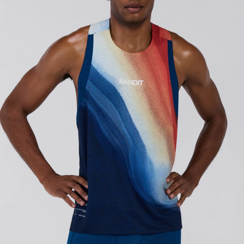 Bandit Running Specter™ Race Singlet - Thermal Field/Rusted Apricot