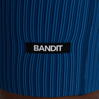 Bandit Running Striped Cadence™ 7 Pocket Lined Half Tights - Ink Blue/Aegean