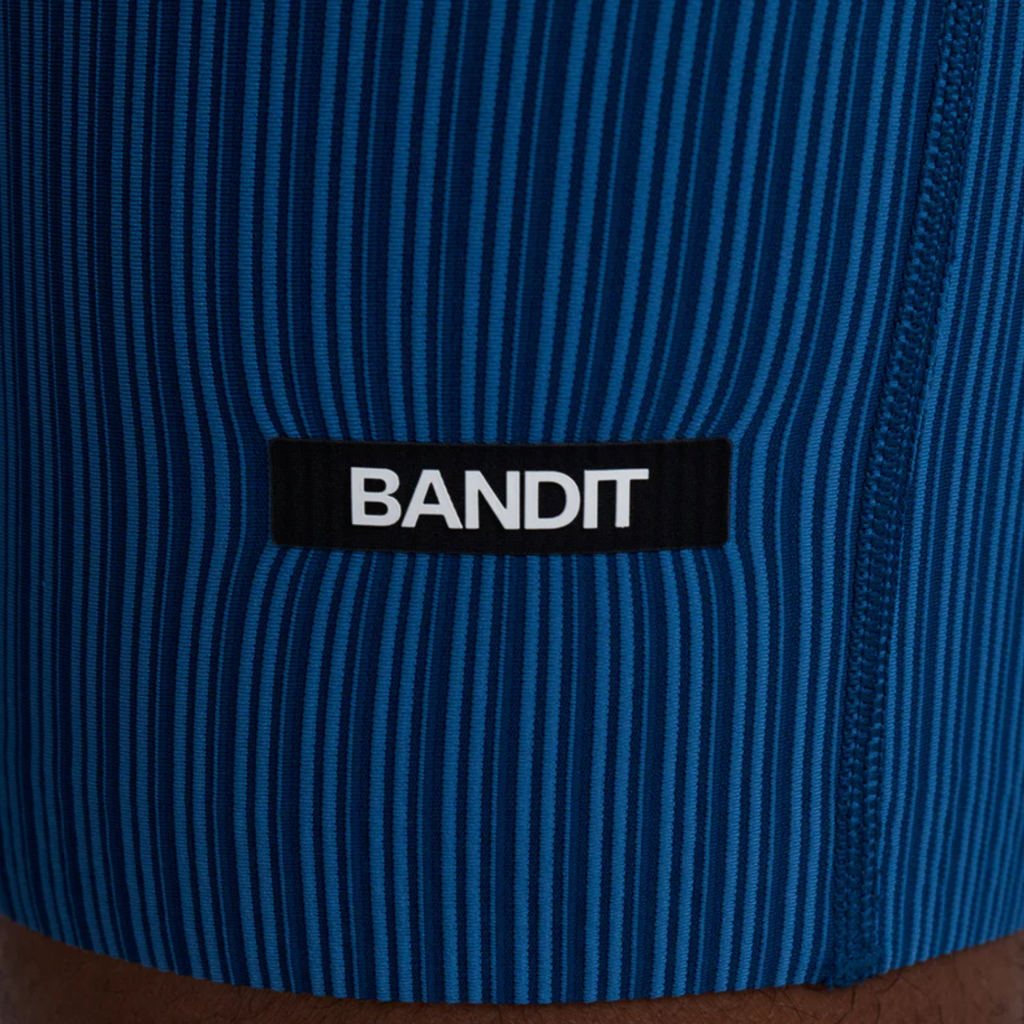Bandit Running Striped Cadence™ 7 Pocket Lined Half Tights - Ink Blue/Aegean