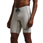 Bandit Running Striped Cadence™ Half Tights - Plaster/Slate