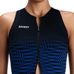 Bandit Running Women's Adapto™ 2-Way Zip Race Crop - Bauhaus Blue