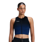 Bandit Running Women's Adapto™ 2-Way Zip Race Crop - Bauhaus Blue